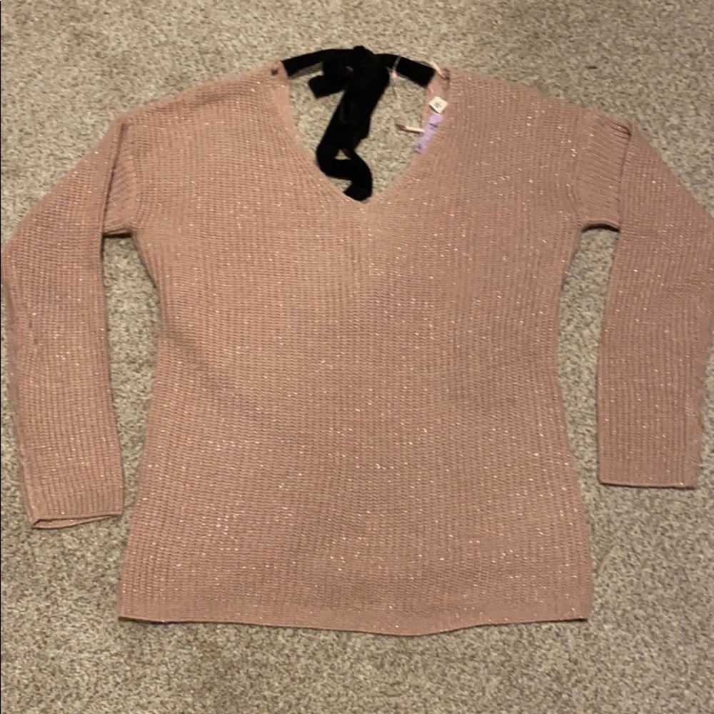 Cross Cross Back Sweater - image 1